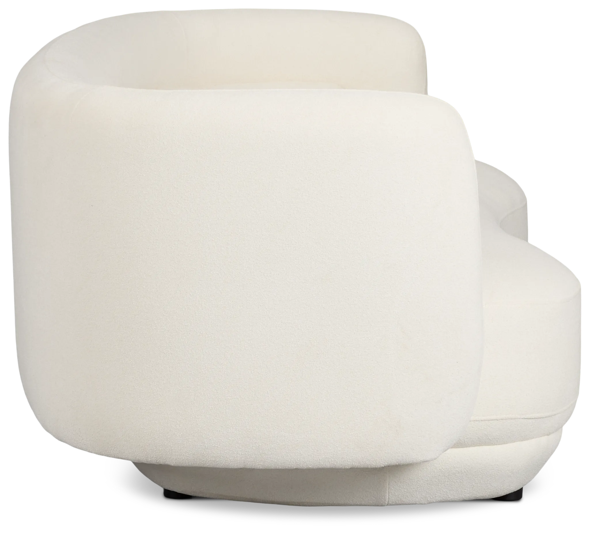 Presley White Fabric Sofa