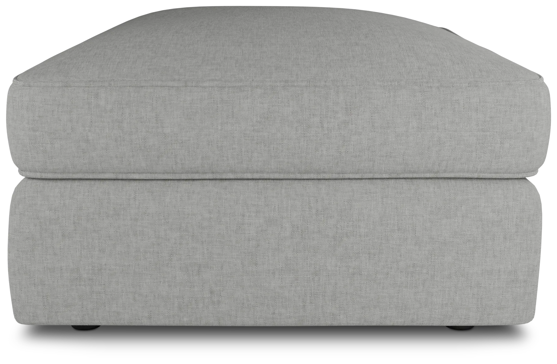 Siesta Delray Light Gray Fabric Ottoman