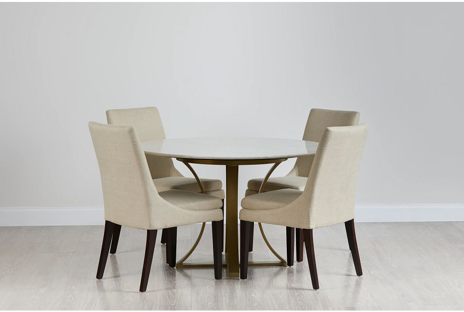 Gage Light Beige Round Table 4 Upholstered Chairs Dining Room Sets City Furniture - Beige Dining Room Chairs Set Of 4 Gage Light Beige Round Table 4 Upholstered Chairs Dining Room Sets City Furniture - Beige Dining Room Chairs Set Of 4