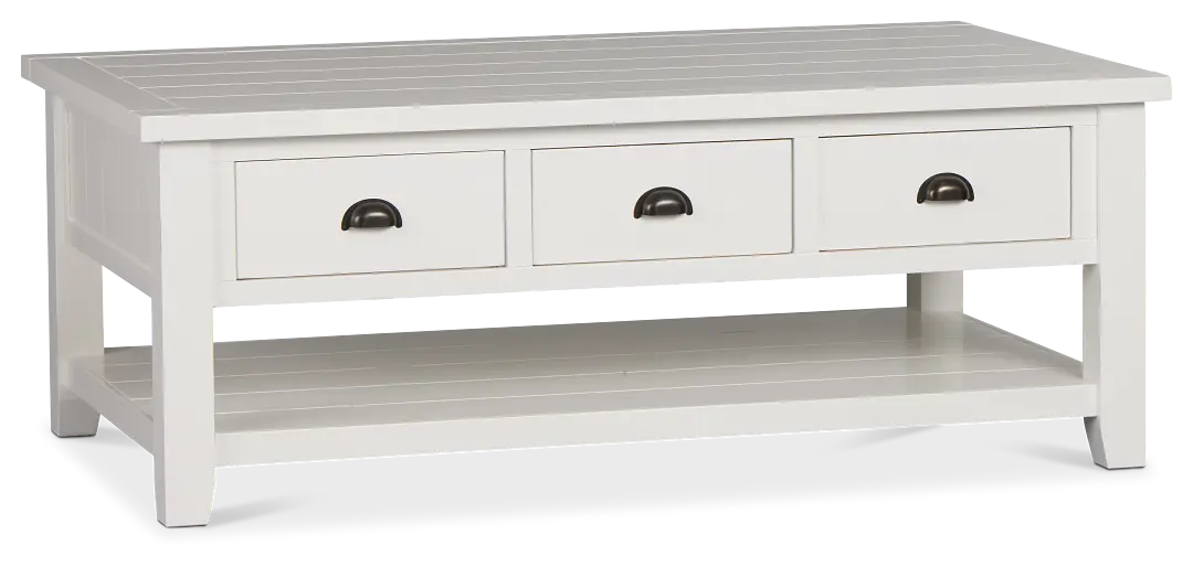 Bismark White Rectangular Coffee Table Bismark White Rectangular Coffee Table