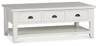 Bismark White Rectangular Coffee Table