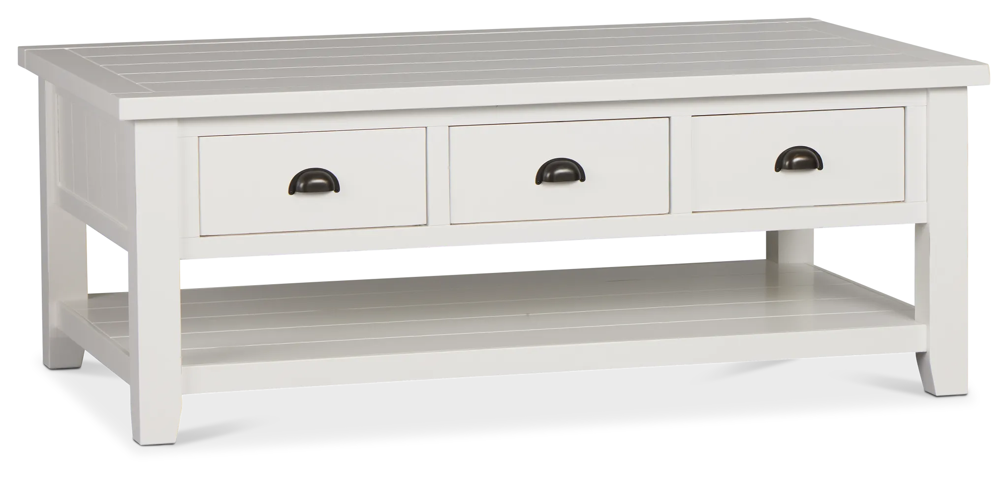 Bismark White Rectangular Coffee Table