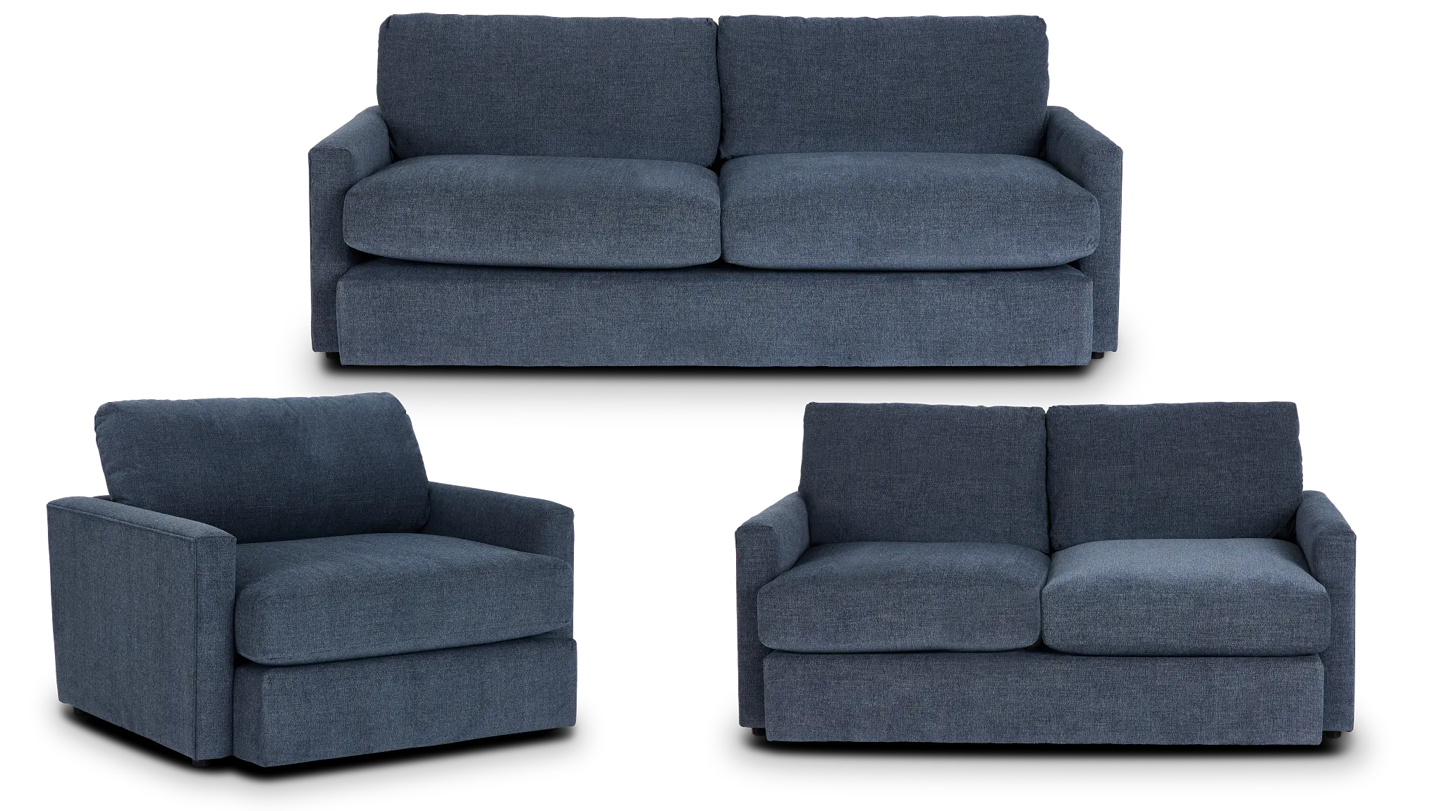 Noah Blue Fabric Living Room Noah Blue Fabric Living Room