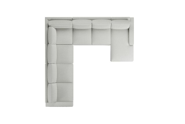 Edgewater Revenue White Large Right Chaise Sectional