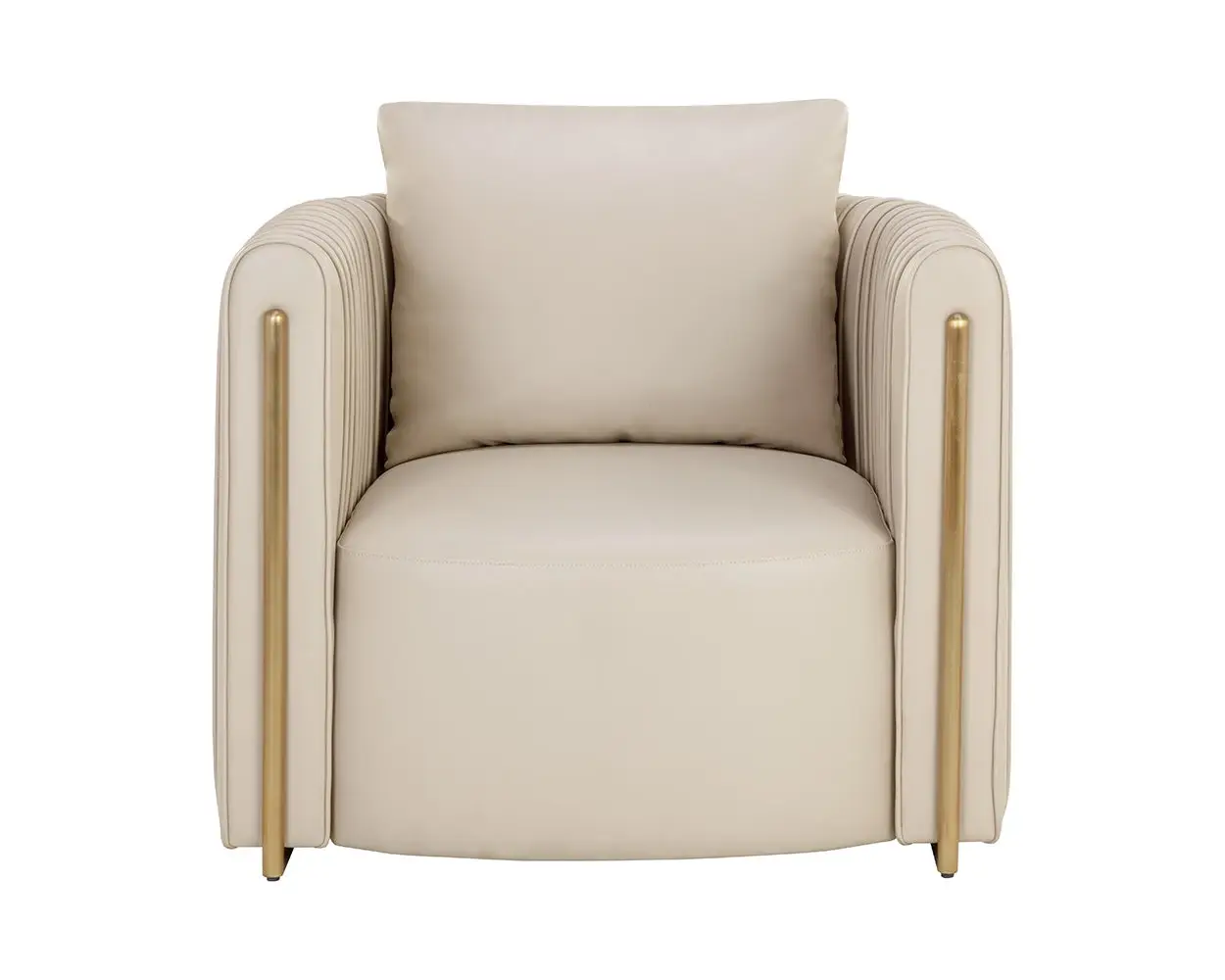 Abbey Beige Lthr/vinyl Accent Chair Abbey Beige Lthr/vinyl Accent Chair