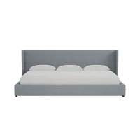 Captiva Elevation Gray 48" Upholstered Shelter Bed