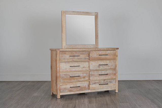 Salt Lake Light Tone Dresser & Mirror