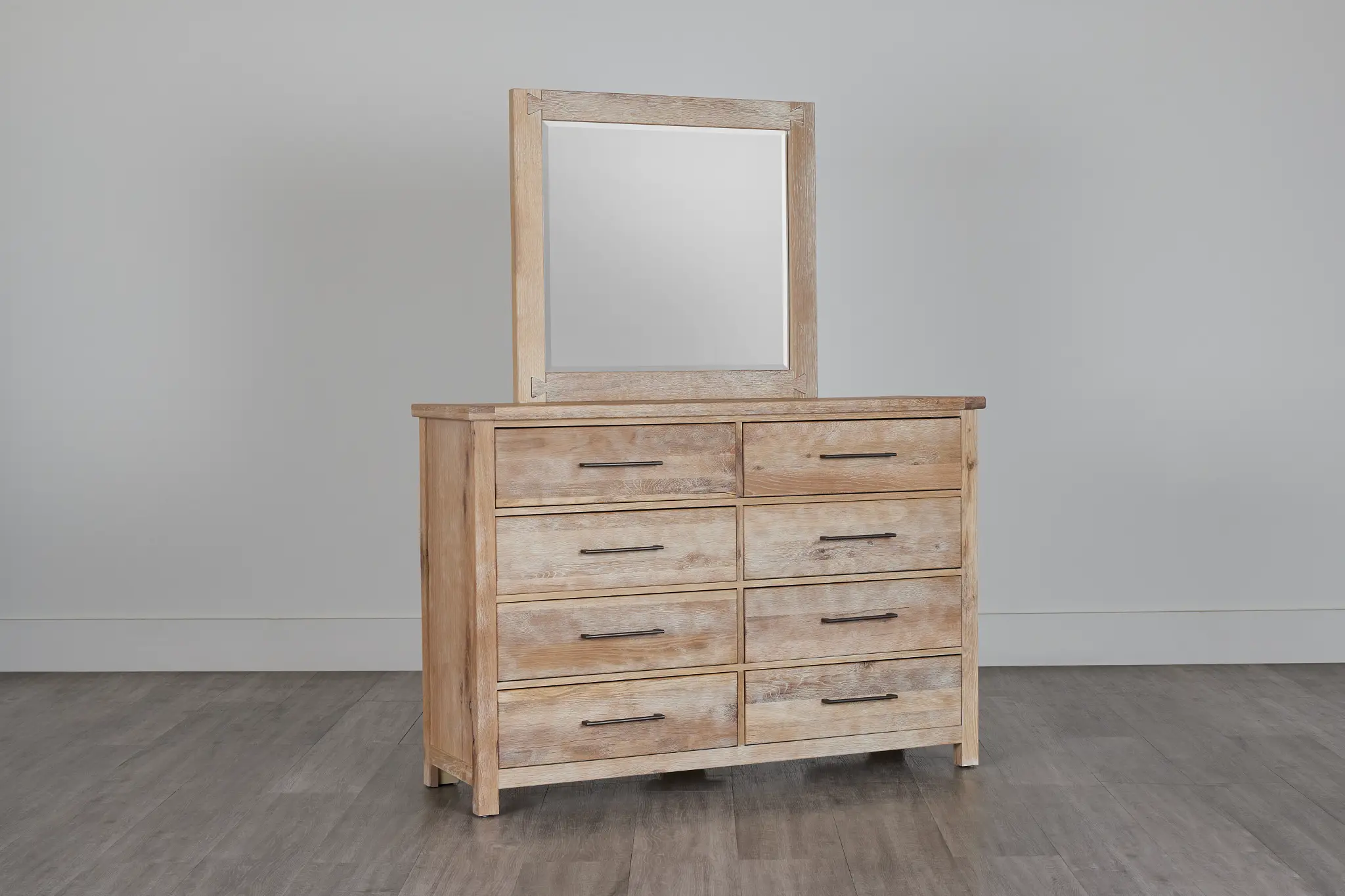 Salt Lake Light Tone Dresser & Mirror Salt Lake Light Tone Dresser & Mirror