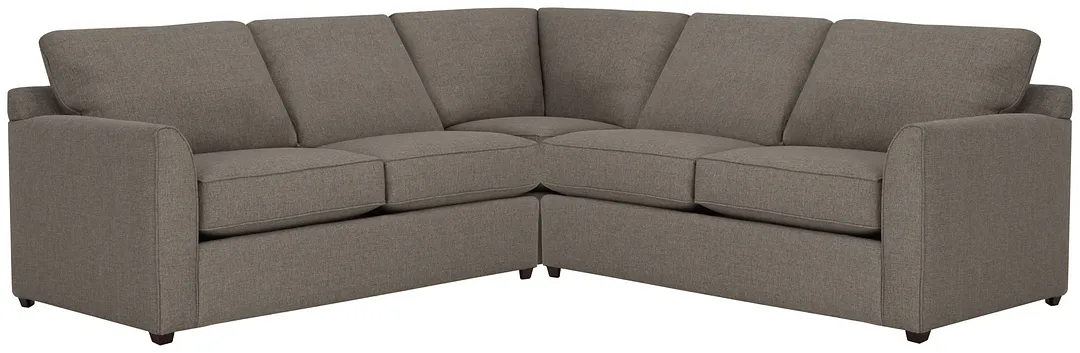 Asheville Brown Cool Mfoam Two-arm Left Memory Foam Sleeper Sectional