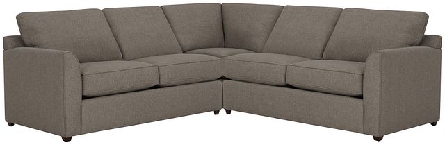 Asheville Brown Cool Mfoam Two-arm Left Memory Foam Sleeper Sectional