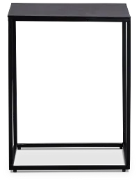 Doren Black Square End Table