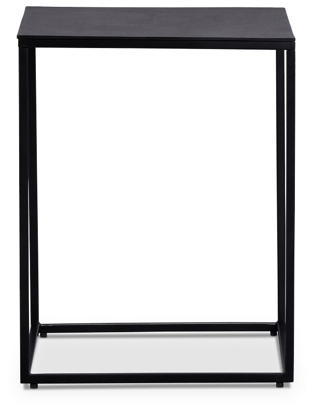 Doren Black Square End Table