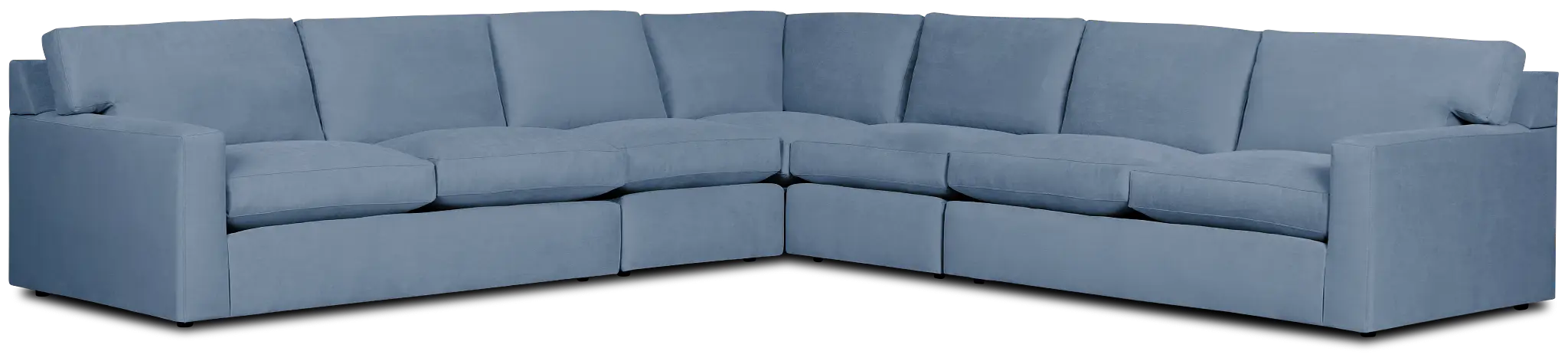 Hudson Blue Fabric Large Two-arm Sectional Hudson Blue Fabric Large Two-arm Sectional