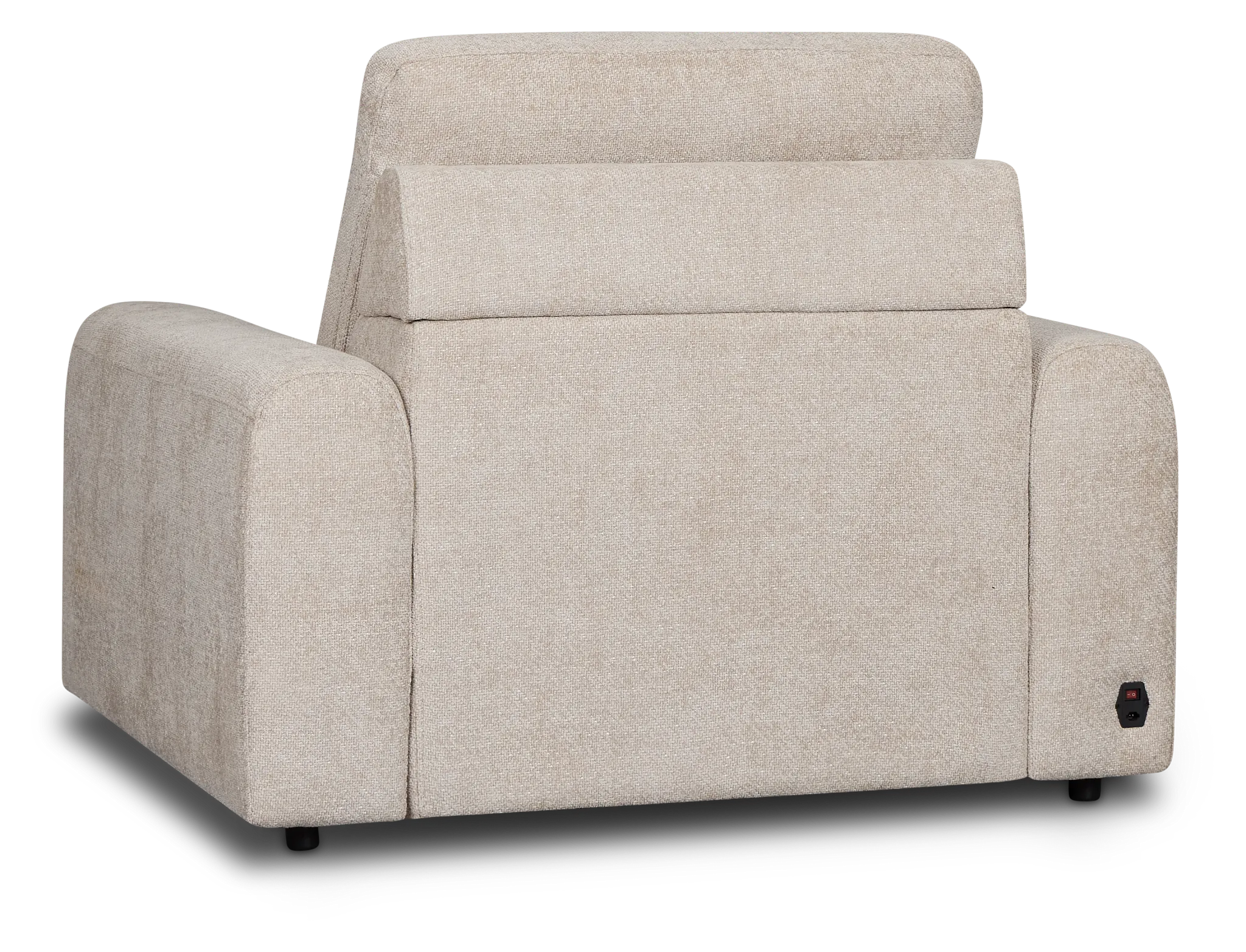 Hendrix Light Taupe Fabric Power Reclining Chaise