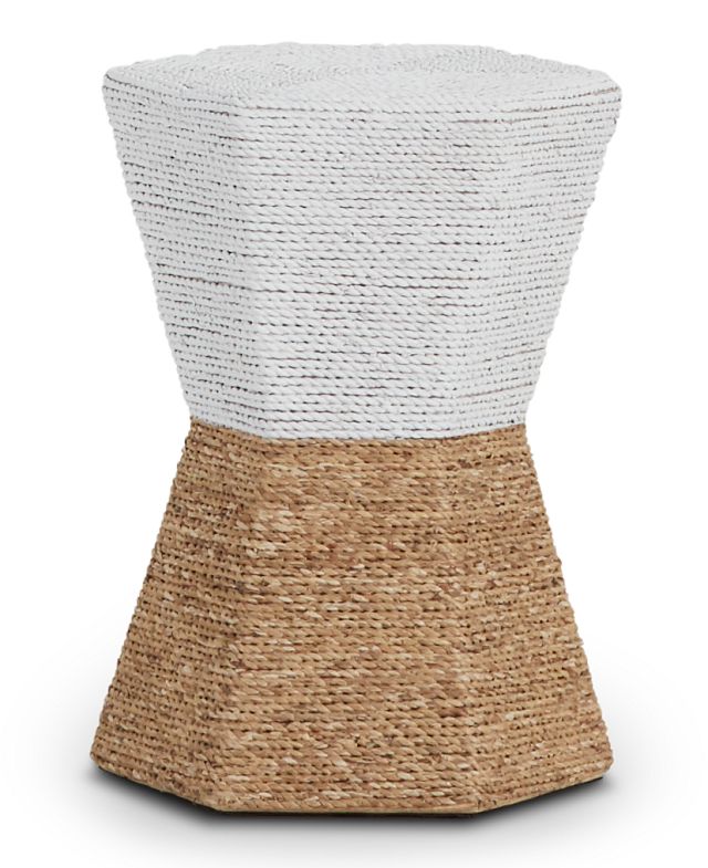 Shelby White Woven Accent Table (2)