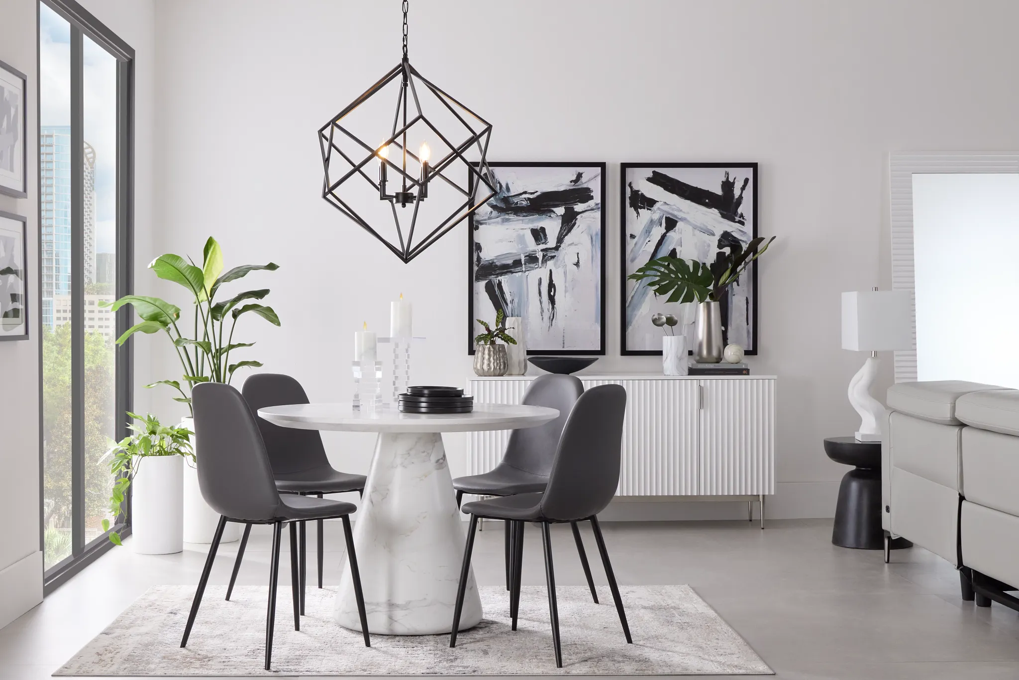 Merrick White Round Table