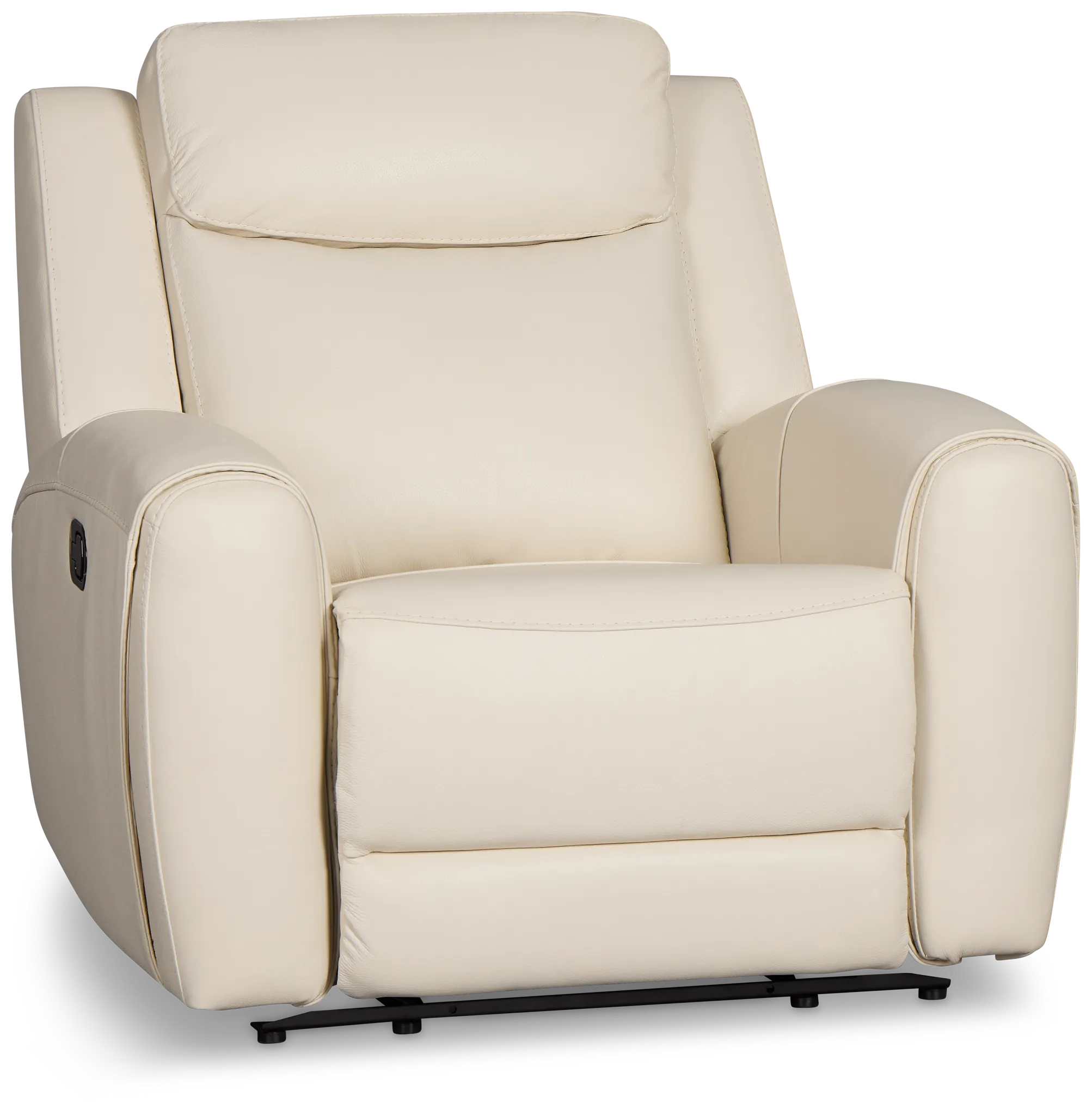 Walker Ivory Lthr/vinyl Recliner
