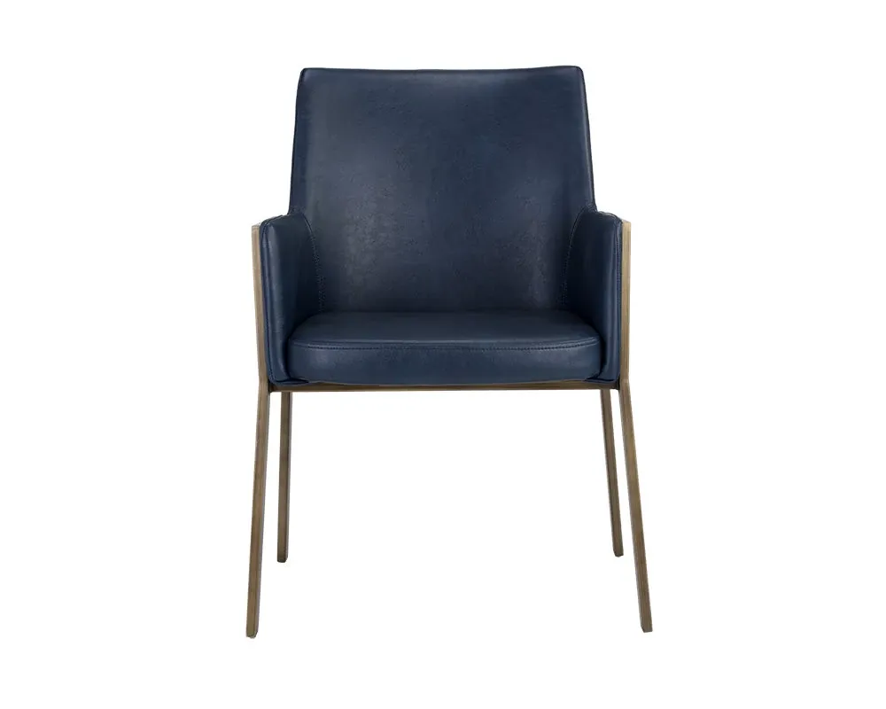Liana Navy Upholstered Arm Chair