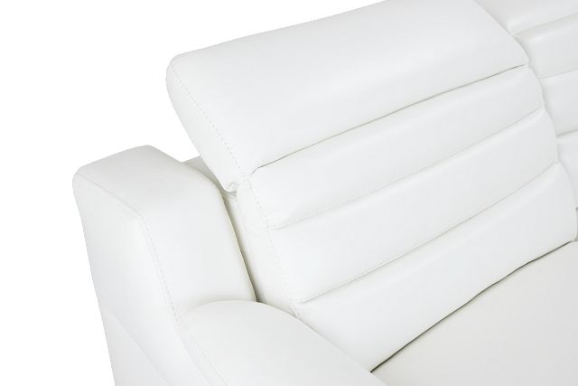 Sentinel White Lthr/vinyl Small Two-arm Power Reclining Sectional (8)