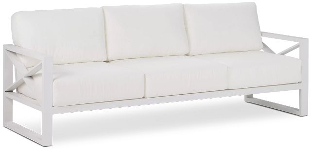 Linear White Aluminum Sofa (1)