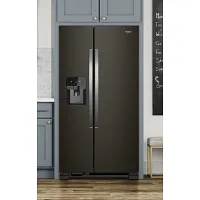 Whirlpool 321 Series Black Stnl Steel Side By Side Refrigerator