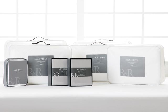 Rest & Renew Cotton Sateen White 300 Thread Duvet Set