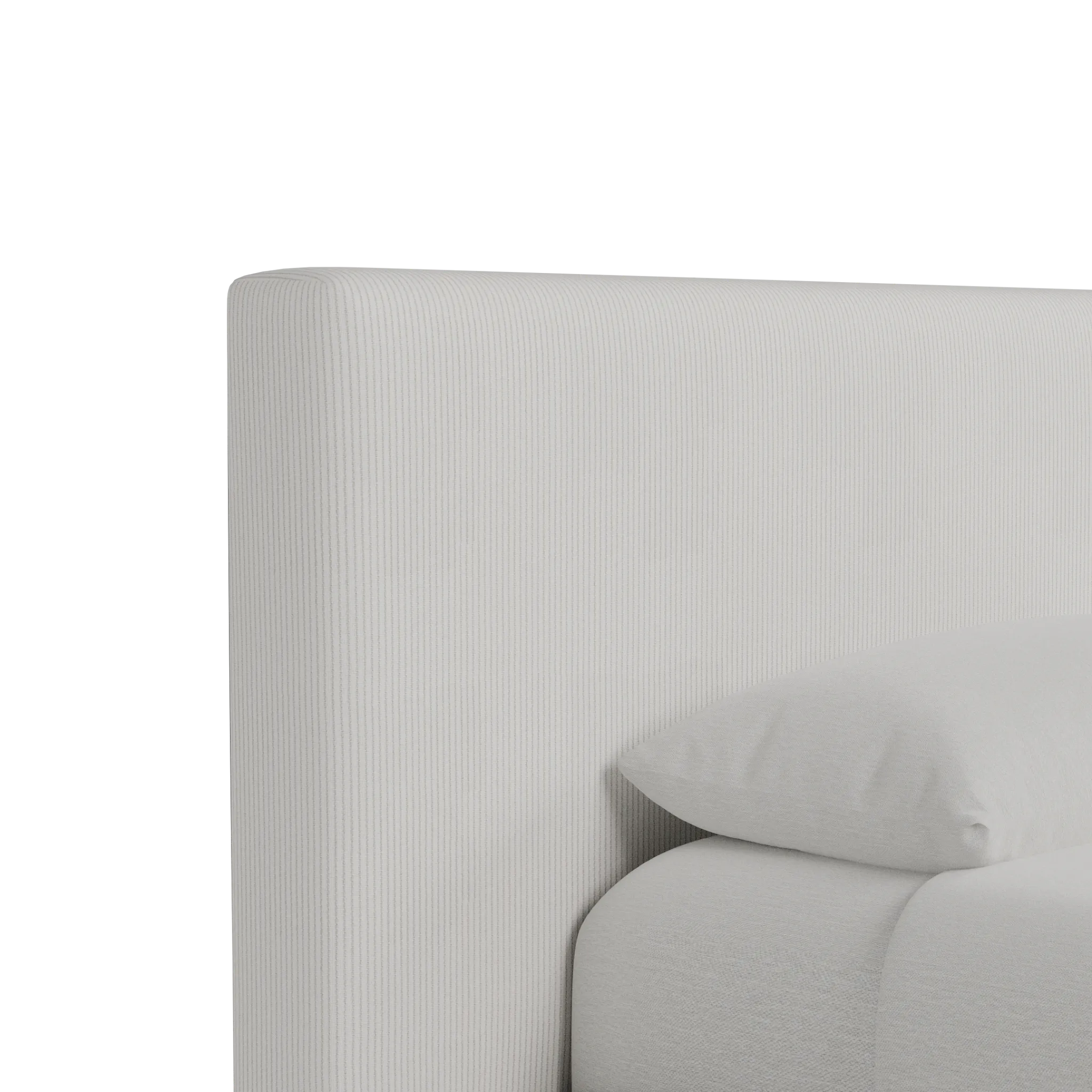 Grayton Lucy Light Beige 44" Upholstered Platform Bed