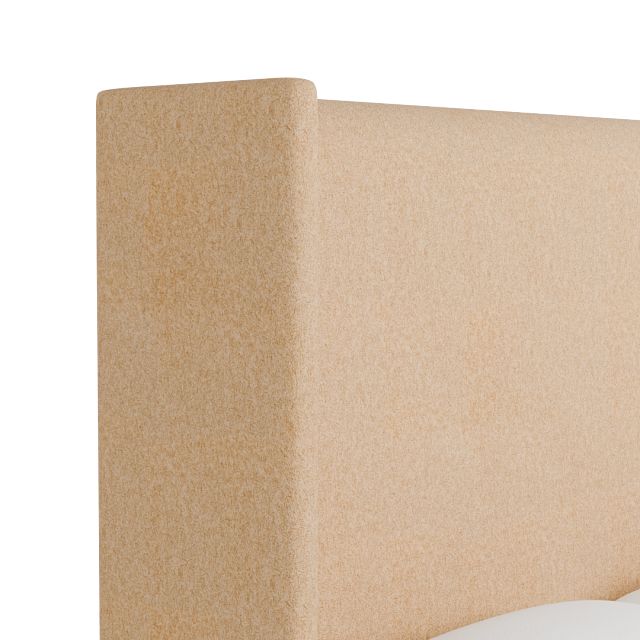 Captiva Merino Taupe 60" Upholstered Shelter Bed