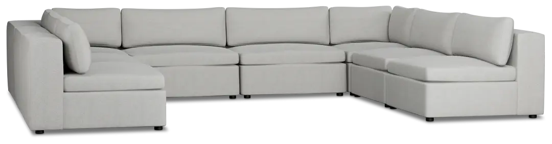 Destin Sutton Gray Fabric 8-piece Modular Sectional Destin Sutton Gray Fabric 8-piece Modular Sectional