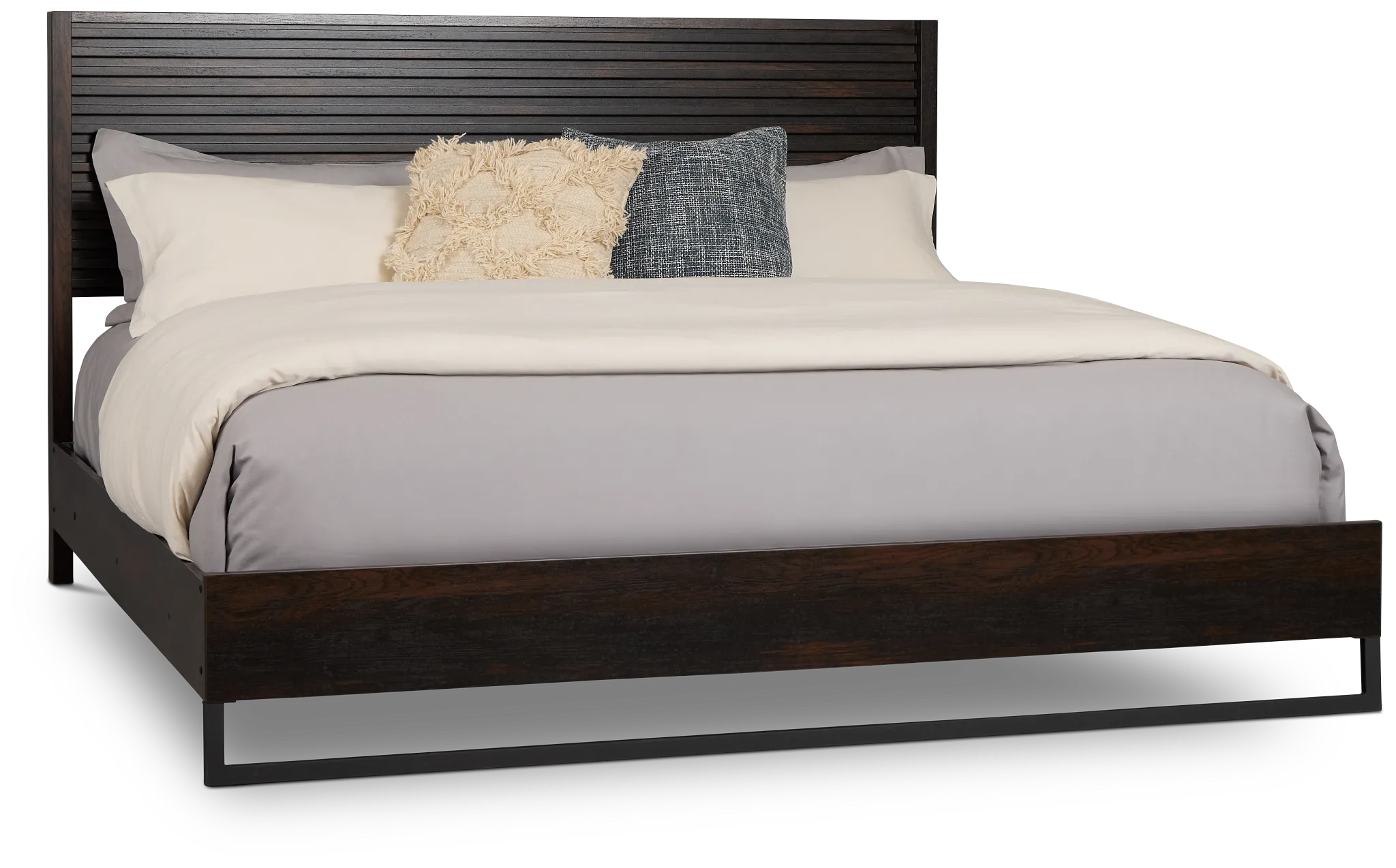 Perry Dark Tone Panel Bed
