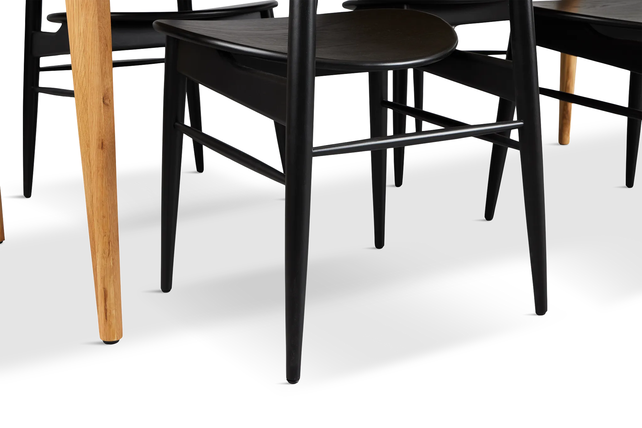 Stockton Light Tone Rect Table & 4 Wood Chairs