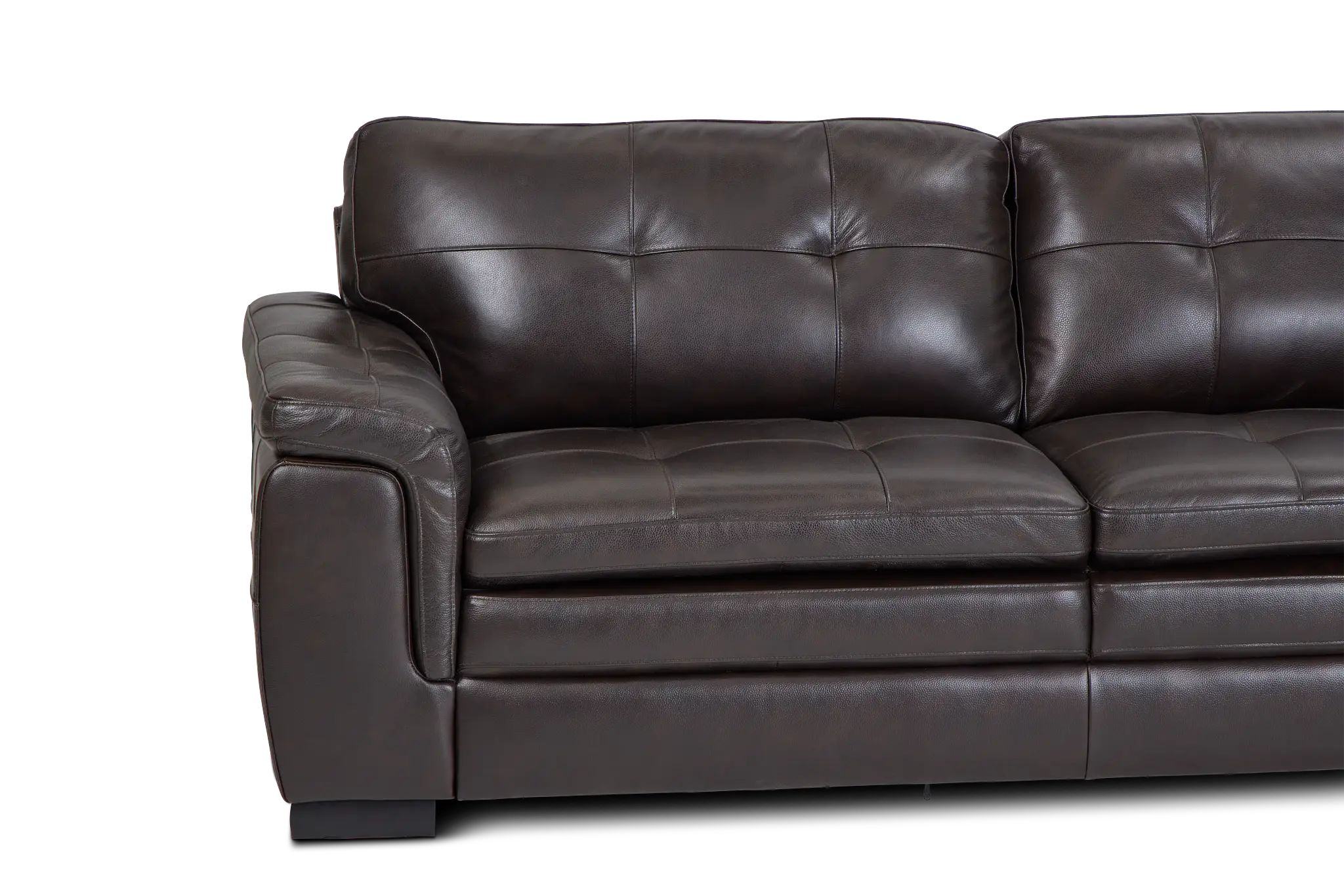 Braden Dark Brown Leather Medium Right Bumper Sectional Braden Dark Brown Leather Medium Right Bumper Sectional