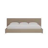 Grayton Merino Brown 44" Upholstered Platform Bed