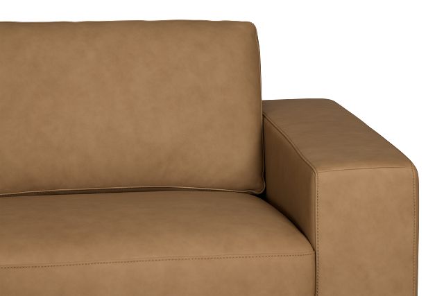 Kellan Light Brown Leather Small Left Chaise Sectional