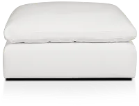 Nixon White Fabric Cocktail Ottoman