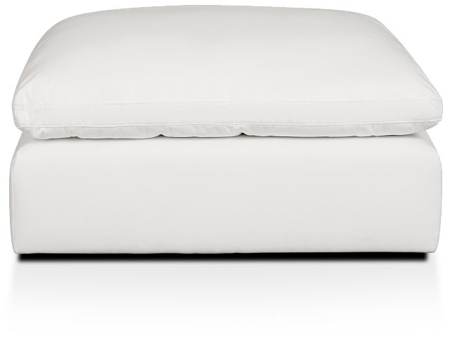 Nixon White Fabric Cocktail Ottoman