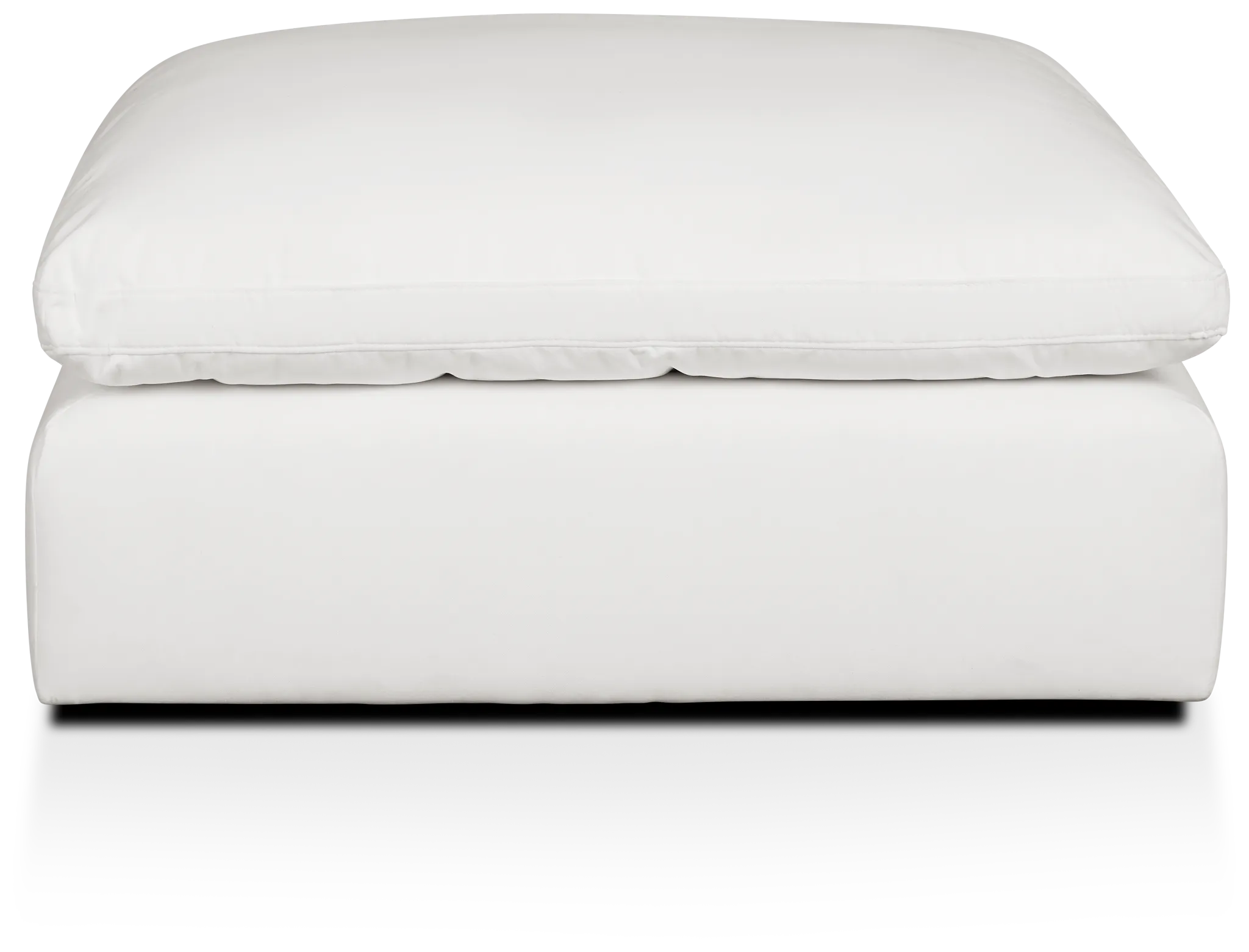 Nixon White Fabric Cocktail Ottoman