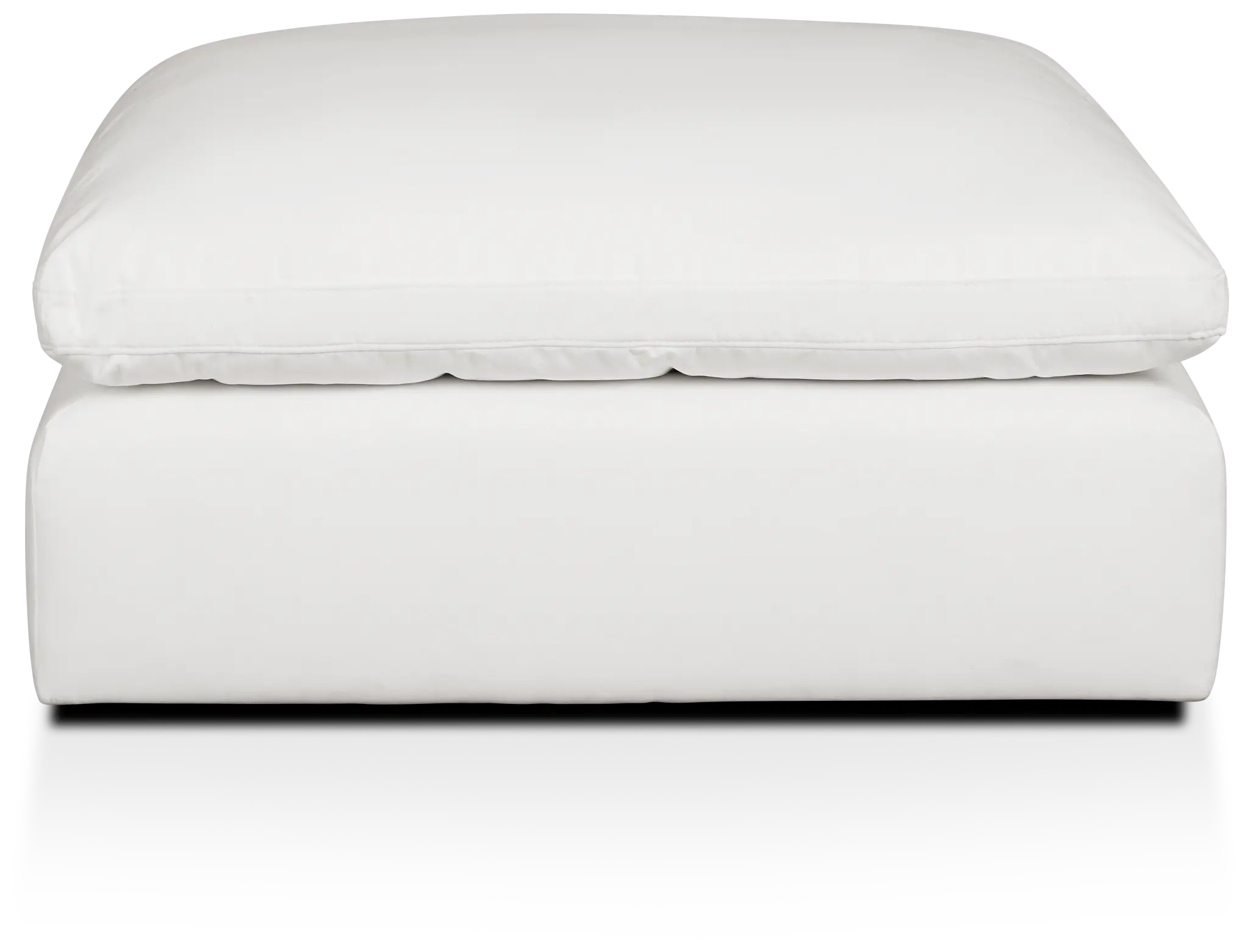 Nixon White Fabric Cocktail Ottoman Nixon White Fabric Cocktail Ottoman