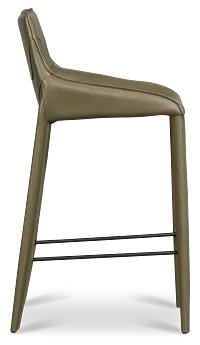 Wakefield Dark Green 27" Upholstered Barstool