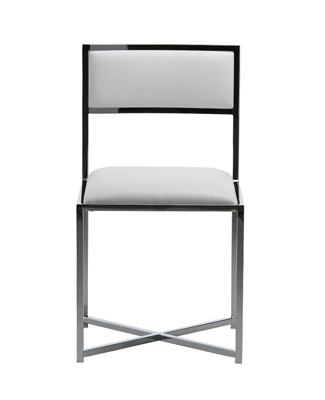 Amalfi White Stnl Steel Side Chair