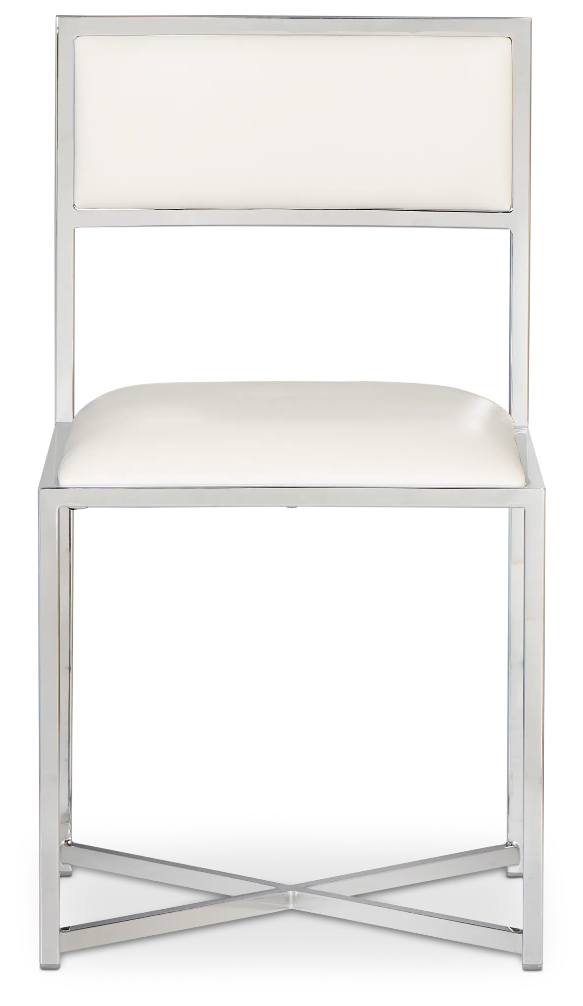 Amalfi White Stnl Steel Upholstered Side Chair