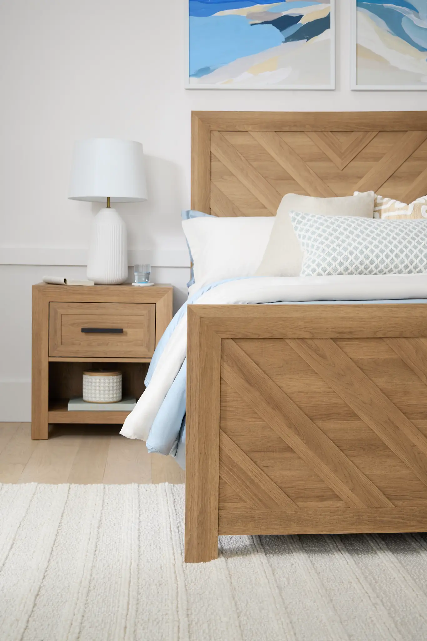 Delray Light Tone Panel Bed Delray Light Tone Panel Bed