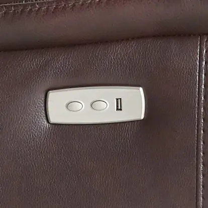 Owen Brown Leather Power Swivel Glider Recliner Owen Brown Leather Power Swivel Glider Recliner