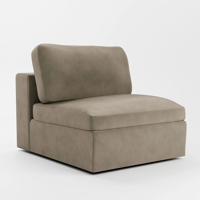 Destin Joya Beige Velvet Swivel Chair