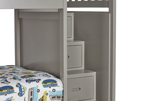 Bailey Gray Trundle Bunk Bed (2)