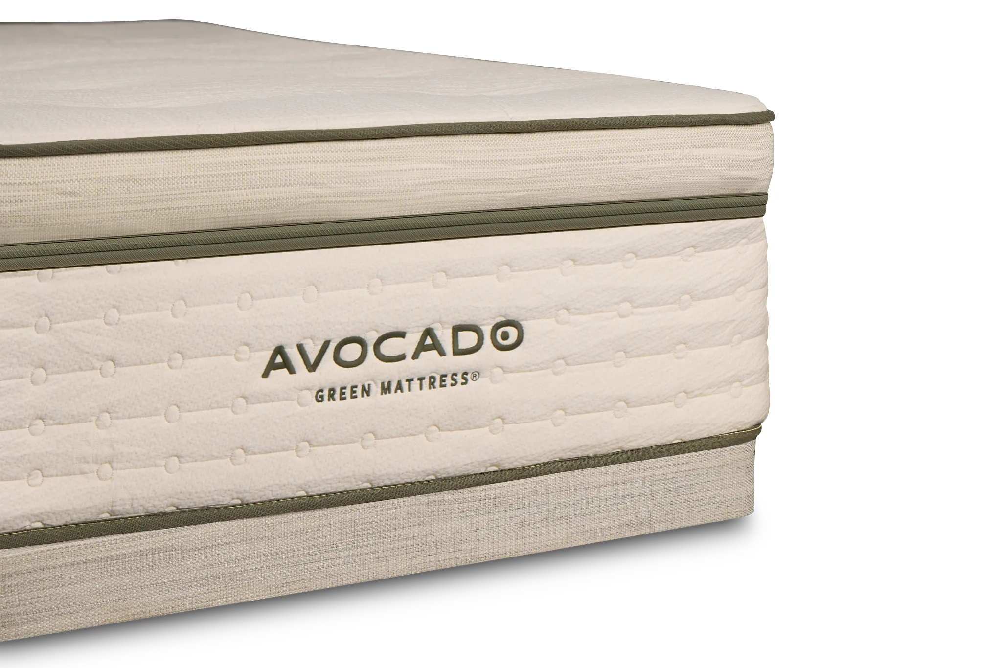 Avocado Green Plush Low-profile Mattress Set