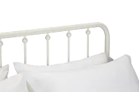 Rory White Metal Panel Bed