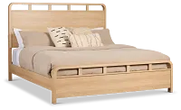 Lyndie Light Tone Panel Bed