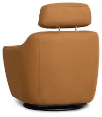 Aria Medium Brown Micro Power Swivel Recliner
