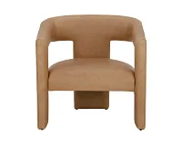 Cori Brown Leather Accent Chair